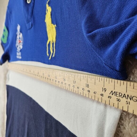 Polo Ralph Lauren Custom Slim Fit Big Pony Mesh Polo Shirt RLYC Yachtsman Mens M - Picture 3 of 10